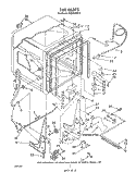 TUB, LITERATURE AND OPTIONAL Diagram and Parts List for DU8350XT3  Whirlpool Dishwasher
