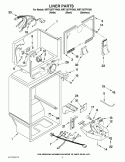 LINER PARTS Diagram and Parts List for WRT138TFYS00  Whirlpool Refrigerator