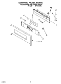 Part Location Diagram of 4451790 Whirlpool Control Panel - Stainless