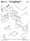 TOP AND CABINET PARTS Diagram and Parts List for MFW9700SQ0  Whirlpool Washer