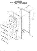 DOOR Diagram and Parts List for EV170NYLB00  Whirlpool Freezer