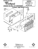 CABINET AND FRONT Diagram and Parts List for A0W23W10  Whirlpool Air Conditioner