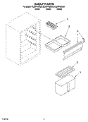 SHELF PARTS Diagram and Parts List for EL03PPXMB00  Whirlpool Refrigerator
