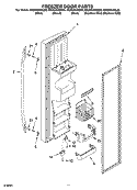 FREEZER DOOR PARTS Diagram and Parts List for GS2SHAXMS00  Whirlpool Refrigerator