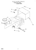 OVEN CAVITY Diagram and Parts List for MT1131SGQ0  Whirlpool Microwave