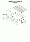 DRAWER & BROILER PARTS Diagram and Parts List for IVE82300  Inglis Range