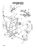 REAR PANEL Diagram and Parts List for KAWE570BWH0  KitchenAid Washer