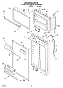 DOOR Diagram and Parts List for ET1FTKXKQ00  Whirlpool Refrigerator
