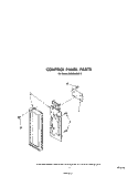 CONTROL PANEL Diagram and Parts List for MW8500XR1  Whirlpool Microwave
