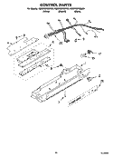 CONTROL PARTS Diagram and Parts List for KSRF25FRBL00  Whirlpool Refrigerator