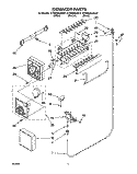 ICEMAKER Diagram and Parts List for KTRS22MJBT01  KitchenAid Refrigerator