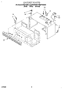 CABINET Diagram and Parts List for KHMS105BAL5  KitchenAid Microwave