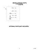MISCELLANEOUS PARTS - OPTIONAL PARTS (NOT INCLUDED Diagram and Parts List for CAWS923MQ0  Crosley Washer