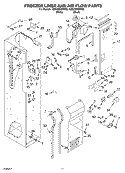 FREEZER LINER AND AIR FLOW PARTS Diagram and Parts List for KSSO36QMB00  KitchenAid Refrigerator
