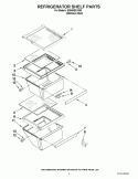 REFRIGERATOR SHELF PARTS Diagram and Parts List for ID5HHEXVS05  Whirlpool Refrigerator