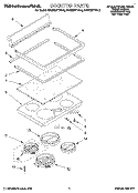 COOKTOP, LITERATURE Diagram and Parts List for KERH507YAL2  KitchenAid Range