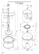 AGITATOR, BASKET AND TUB Diagram and Parts List for 3LSP8255DW0  Whirlpool Washer
