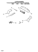 LATCH PARTS Diagram and Parts List for GSC308PJS06  Whirlpool Microwave Oven Combo