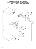 REFRIGERATOR LINER Diagram and Parts List for KSSS48FKW01  KitchenAid Refrigerator