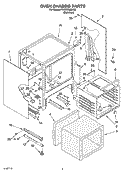 OVEN CHASSIS PARTS Diagram and Parts List for YKERC608LS0  KitchenAid Range