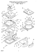 REFRIGERATOR SHELF Diagram and Parts List for KSRS25QDAL01  KitchenAid Refrigerator