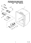 REFRIGERATOR LINER PARTS Diagram and Parts List for GB2SHDXTQ00  Whirlpool Refrigerator