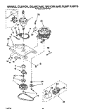 BRAKE, CLUTCH, GEARCASE, MOTOR AND PUMP Diagram and Parts List for LA5243XYW1  Whirlpool Washer