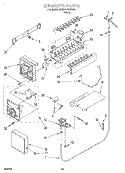 ICEMAKER, OPTIONAL Diagram and Parts List for 3VED27DQFW01  Whirlpool Refrigerator