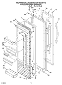 REFRIGERATOR DOOR Diagram and Parts List for KSSC42FKB01  KitchenAid Refrigerator