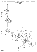 BRAKE, CLUTCH, GEARCASE, MOTOR AND PUMP Diagram and Parts List for RAS5133EQ0  Roper Washer