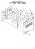 OVEN DOOR Diagram and Parts List for KEMS306XBL4  KitchenAid Wall Oven