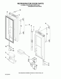 REFRIGERATOR DOOR PARTS Diagram and Parts List for GX5FHTXVQ02  Whirlpool Refrigerator