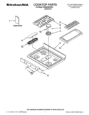 COOKTOP PARTS Diagram and Parts List for KGRS308XSS2  KitchenAid Range