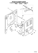 REAR CHASSIS Diagram and Parts List for KERC601HBL8  KitchenAid Range
