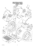 SECTION Diagram and Parts List for LEQ9558KQ1  Whirlpool Dryer