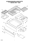 WARMING DRAWER & RACK PARTS Diagram and Parts List for GS470LEKB0  Whirlpool Range