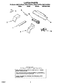 LATCH PARTS Diagram and Parts List for KEMC378KBT02  KitchenAid Microwave Oven Combo