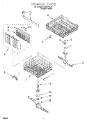DISHRACK Diagram and Parts List for 7DU900PCDQ1  Whirlpool Dishwasher
