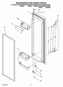 REFRIGERATOR DOOR PARTS Diagram and Parts List for GS5SVAXVB00  Whirlpool Refrigerator