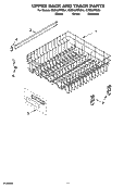 UPPER RACK AND TRACK PARTS Diagram and Parts List for KUDI02FRSS1  KitchenAid Dishwasher