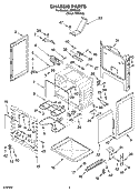 CHASSIS PARTS Diagram and Parts List for IMP85800  Inglis Range