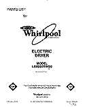 SECTION Diagram and Parts List for LE8860XWQ0  Whirlpool Dryer
