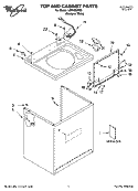 TOP AND CABINET PARTS Diagram and Parts List for LSN1000PQ0  Whirlpool Washer