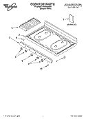 COOKTOP PARTS Diagram and Parts List for SF3020SKQ3  Whirlpool Range