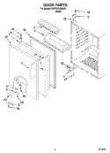 DOOR PARTS Diagram and Parts List for KURS24LSBS00  KitchenAid Refrigerator