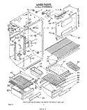 LINER Diagram and Parts List for ET20VKXRWR0  Whirlpool Refrigerator