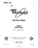 SECTION Diagram and Parts List for LE9805XPW0  Whirlpool Dryer