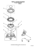 TRIPLE CROWN BURNER Diagram and Parts List for KGSS907XSP01  KitchenAid Range