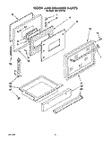 Part Location Diagram of 4371435 Whirlpool Frame, Door