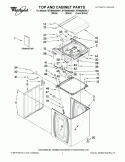 TOP AND CABINET PARTS Diagram and Parts List for WTW6800WW1  Whirlpool Washer